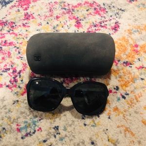 Authentic Chanel Sunglasses with Black Crystals!